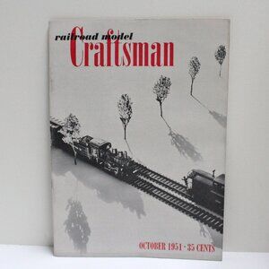 Vintage Railroad Model Craftsman October 1951 Magazine in Plastic Sleeve